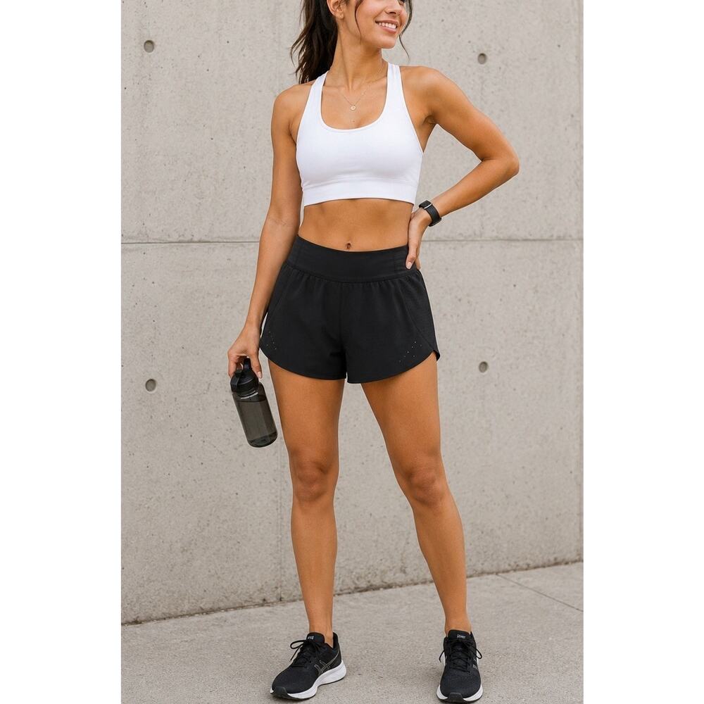 Athleta Run With It Skort Black XS Women’s Athletic Running Skirt Shorts Pocket